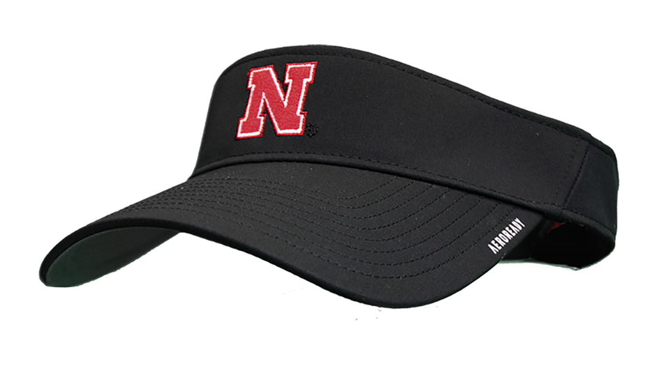 Adidas Nebraska Coaches Skinny Visor - Black
