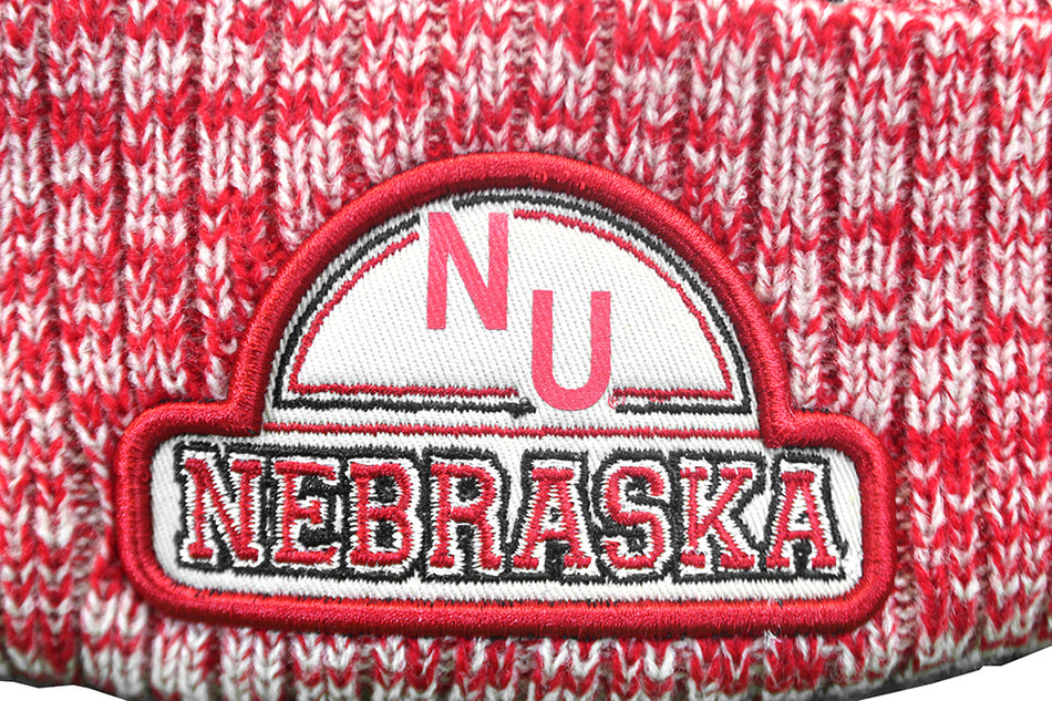 NU Nebraska Brighton Cuffed Pom Knit