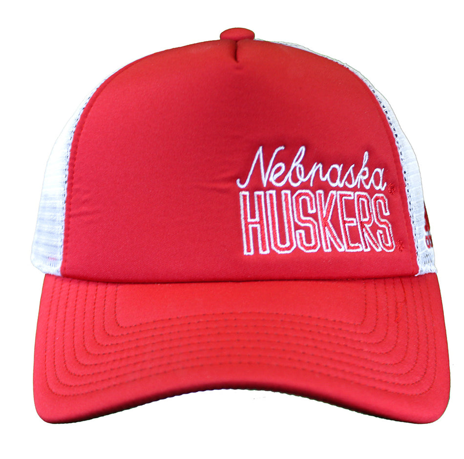 Adidas Gals Nebraska Huskers Foam Trucker