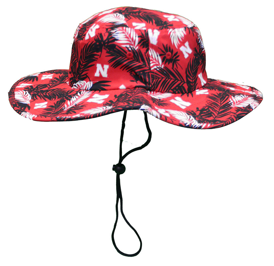 Nebraska Red Floral Boonie Lid