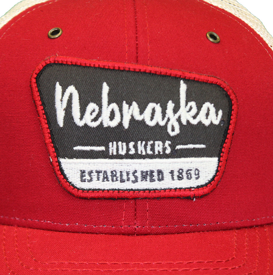 Nebraska Huskers Park Sign Trucker