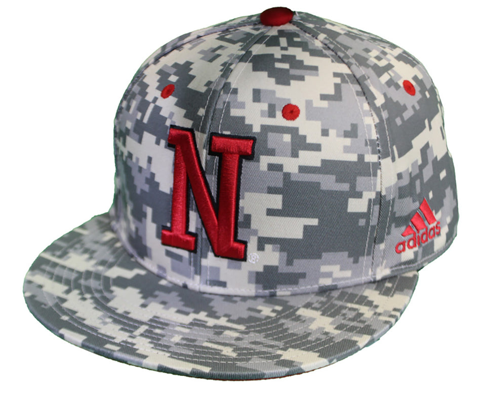 Adidas Nebraska Baseball Camo Cap