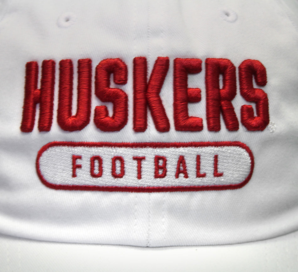 Adidas Nebraska Football Coaches Sideline Slouch - White