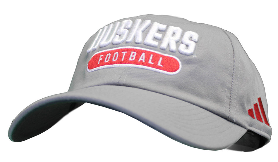 Adidas Nebraska Football Coaches Sideline Slouch - Grey