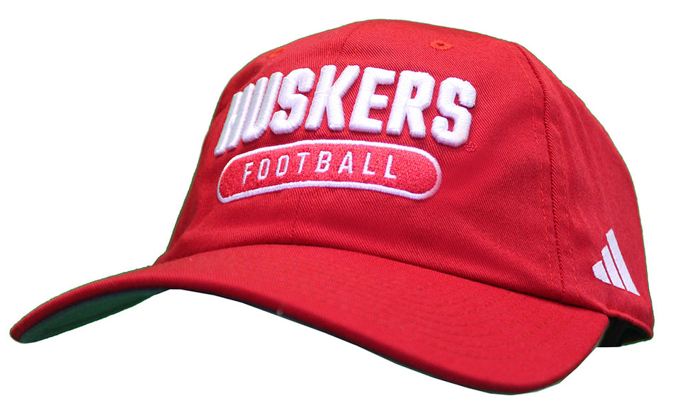 Adidas Nebraska Football Coaches Sideline Slouch - Red