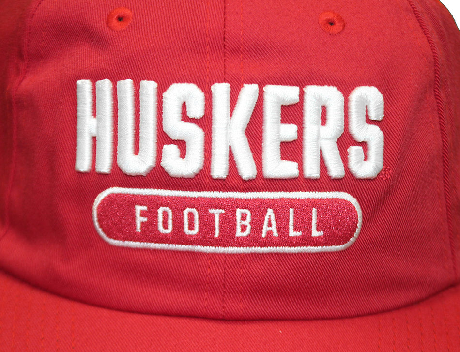 Adidas Nebraska Football Coaches Sideline Slouch - Red