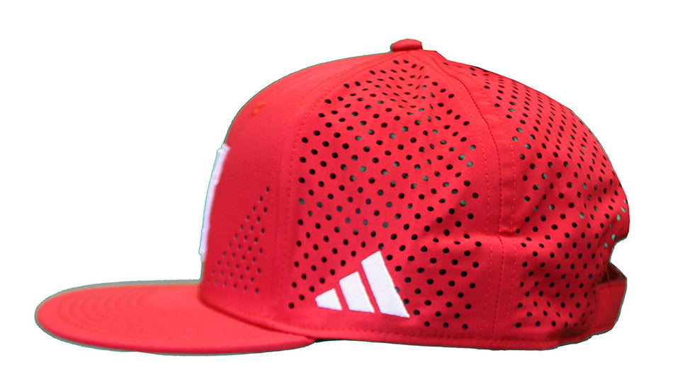 Adidas Nebraska Laser Performance Flat Brim