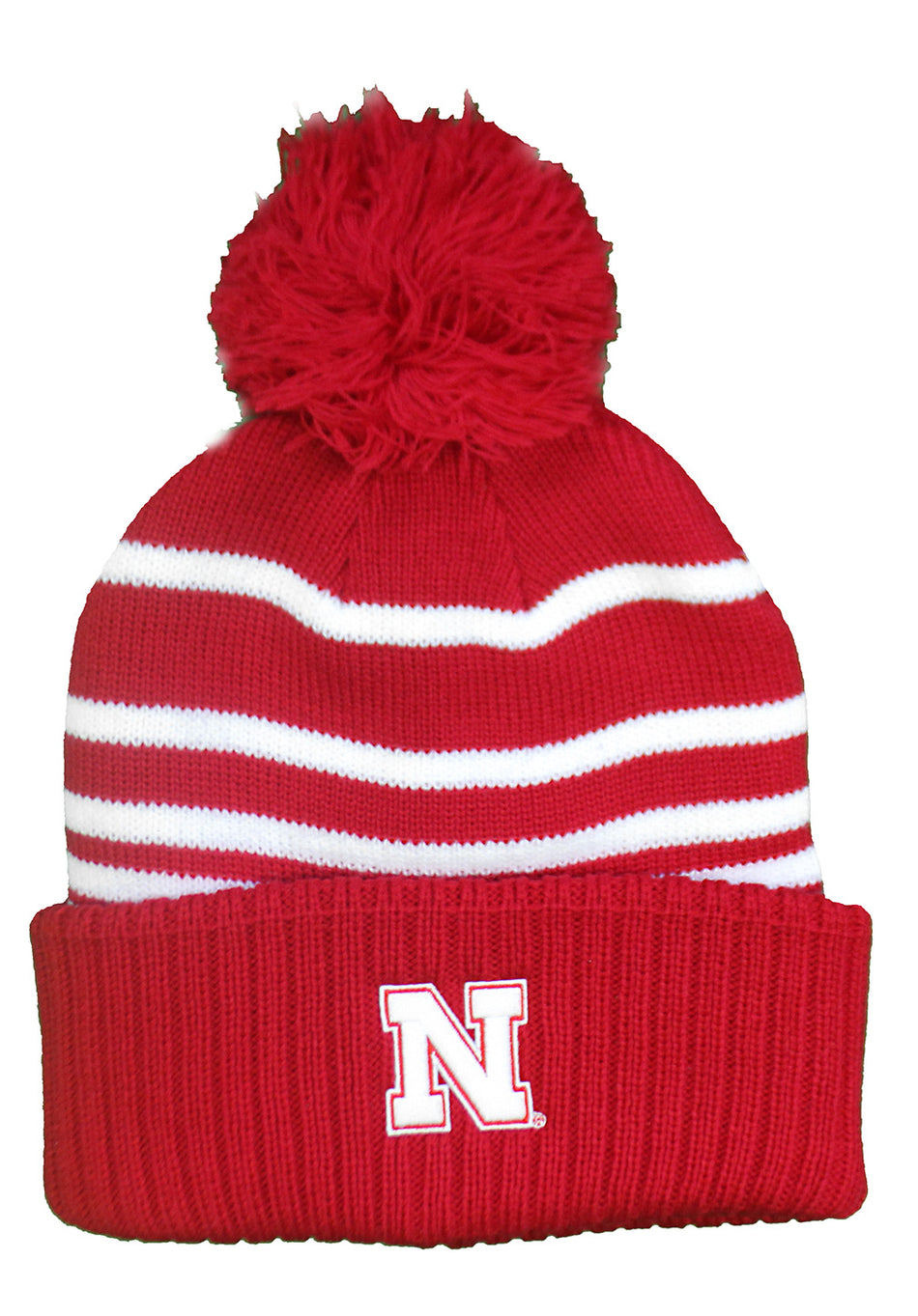 Nebraska Maverick Stripe Cuff Pom
