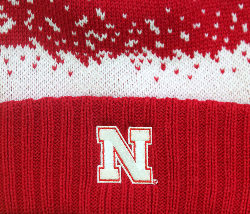 Nebraska Iceman Speckled Pom Knit