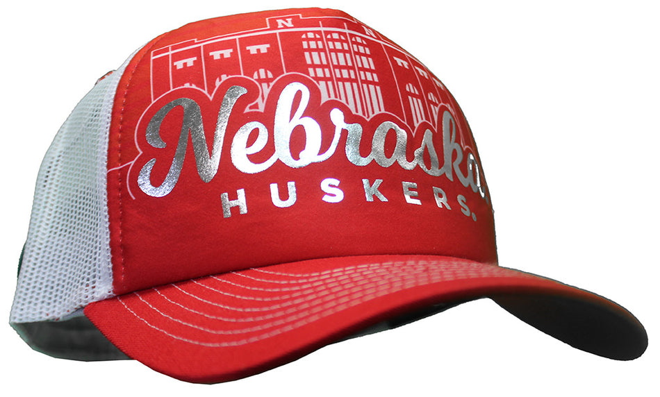 Nebraska Huskers Memorial Stadium Foil Foam Snap Trucker