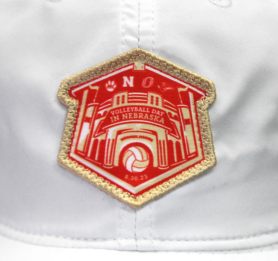 Volleyball Day In Nebraska Adjustable CFA Hat - White