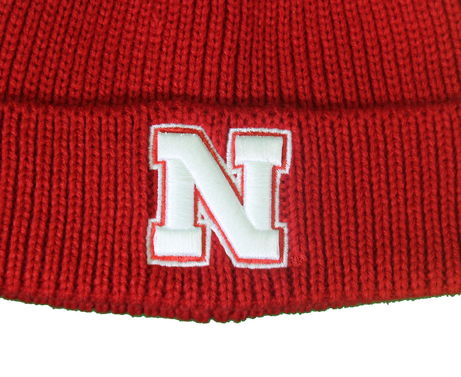 Nebraska Ribbed Cuffed Knit Beanie
