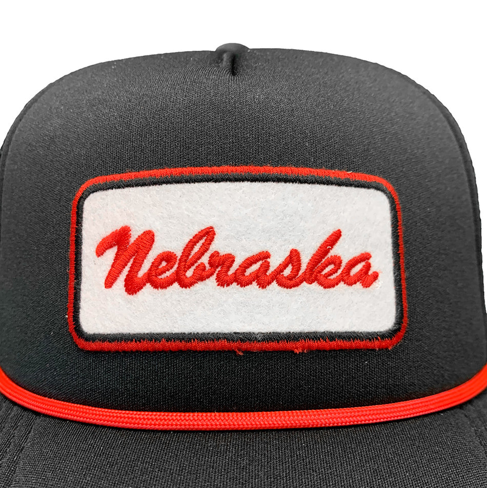 Adjustable Nebraska Rope Trucker Hat