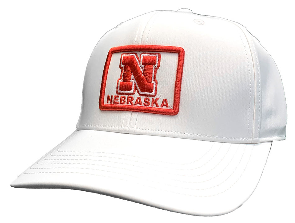 N Nebraska Back 9 Fitted Lid - Cream