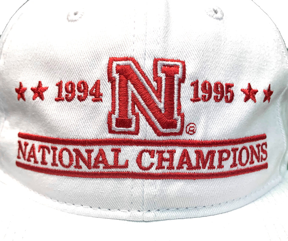 Nebraska 1994 1995 National Champions TWO55 90's Flat Bill