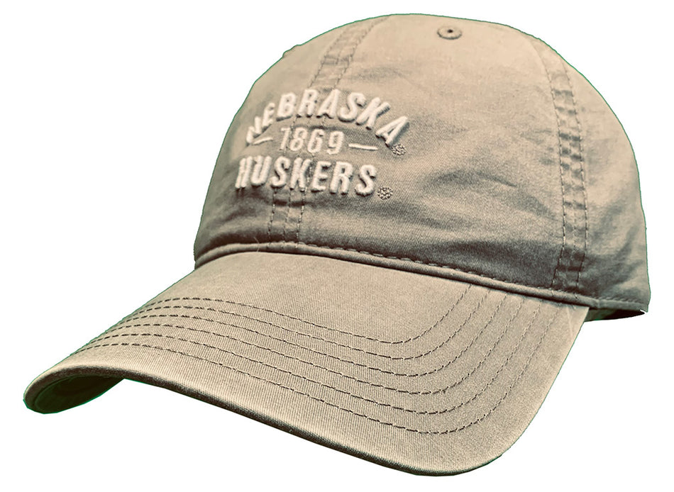 Storm Khaki 1869 Nebraska Huskers Cap