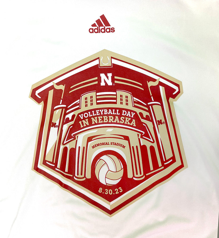 Official Adidas Volleyball Day in Nebraska Pregame Tee