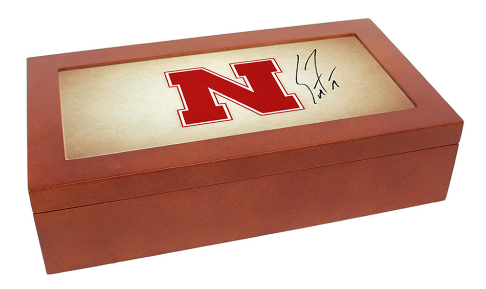Coach Frost Autographed Husker Humidor