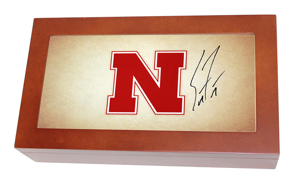 Coach Frost Autographed Husker Humidor