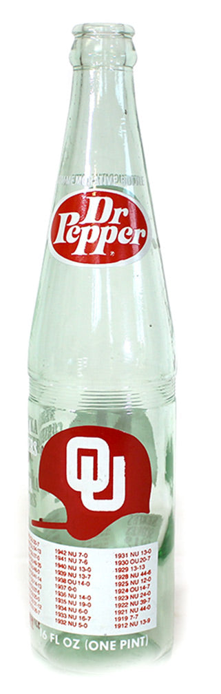 1975 Huskers vs Sooners Series Dr. Pepper Bottle