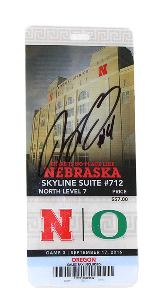 2016 Armstrong Autographed Oregon Game Ticket