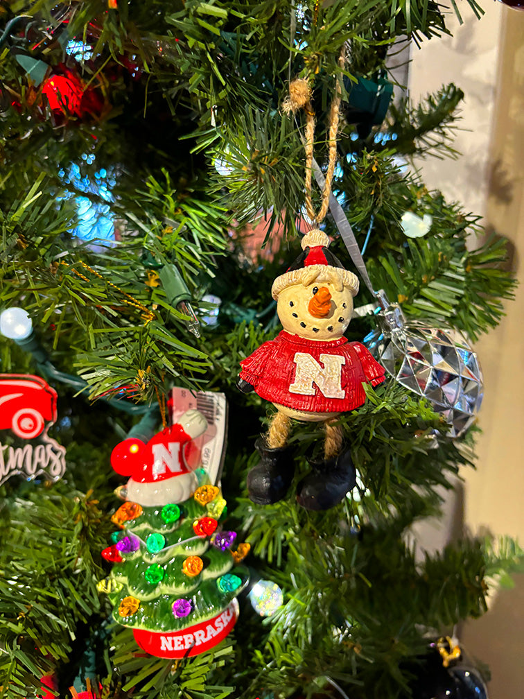 Husker Snowman Ornament