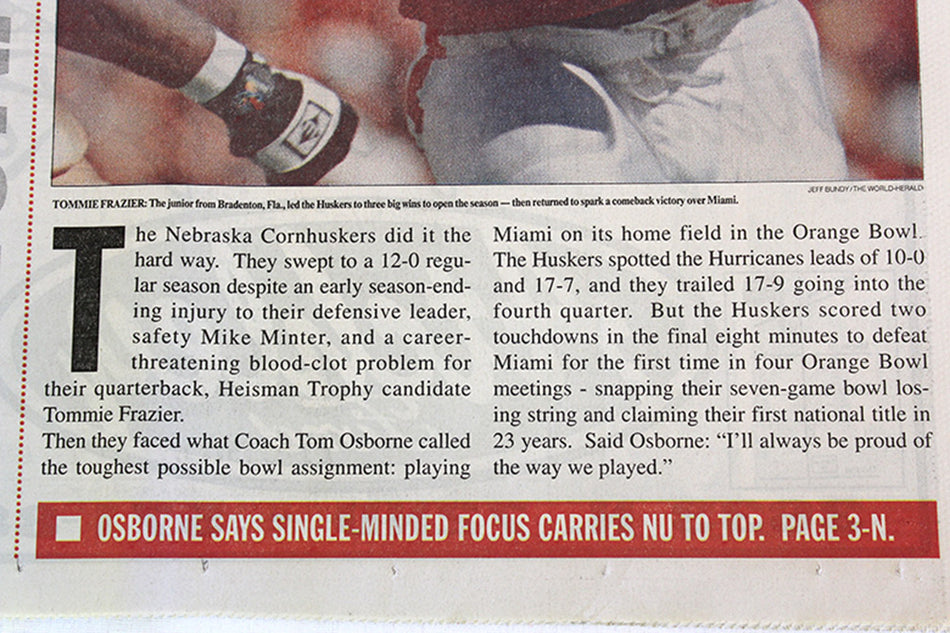 Frazier Signed 1994 National Champs OWH Special Edition