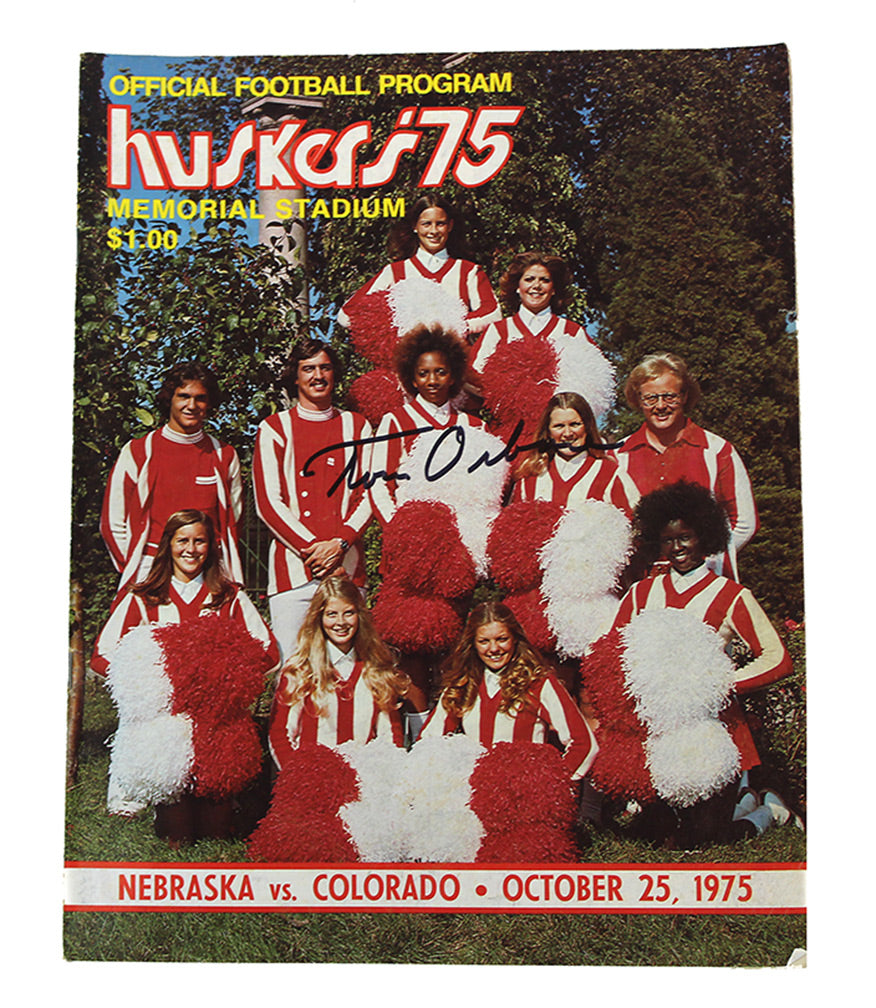 Osborne Signed 1975 Nebraska vs Colorado Game Program