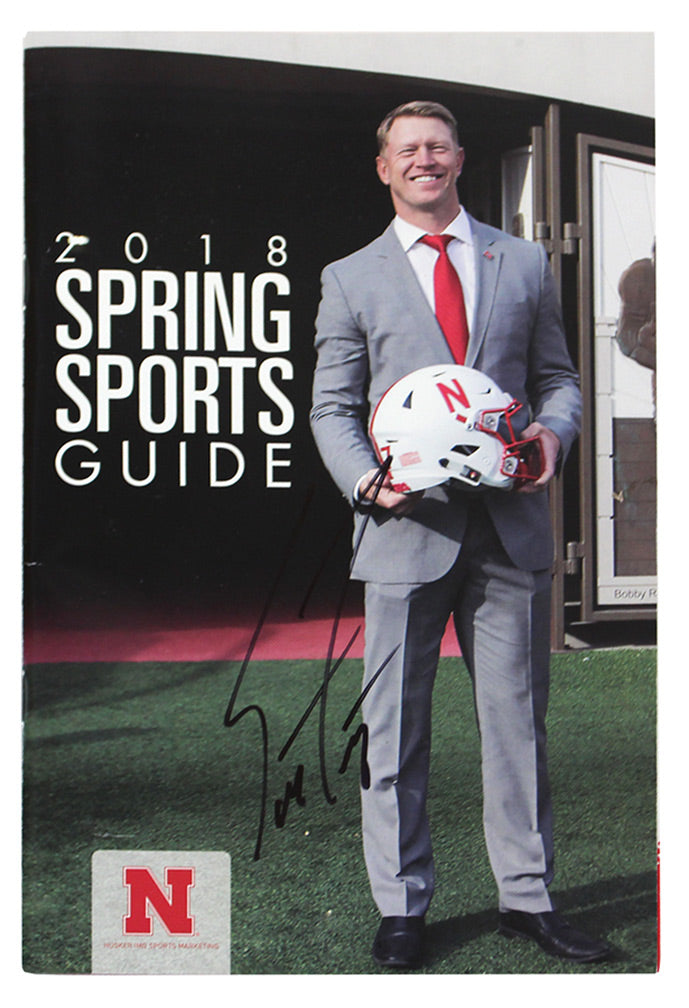 Coach Frost Autographed 2018 Huskers Spring Sports Guide Booklet