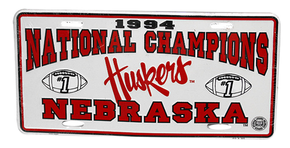 1994 National Champs License Plate