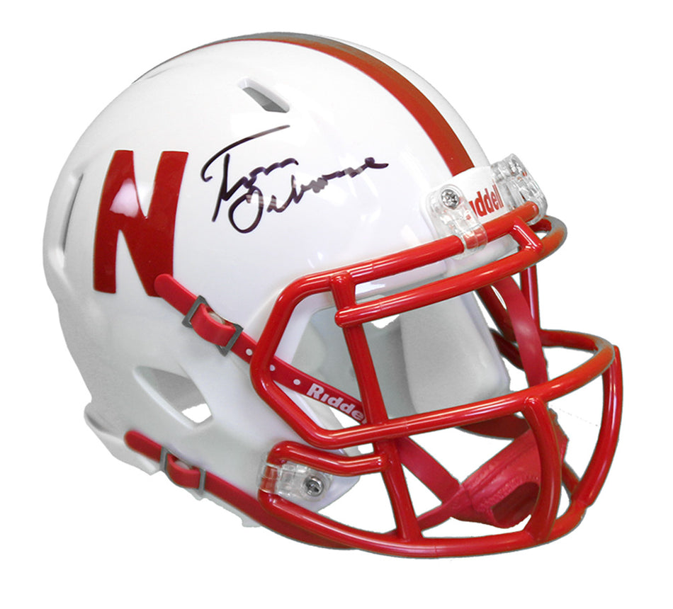 Tom Osborne Autographed Huskers Speed Mini Helmet