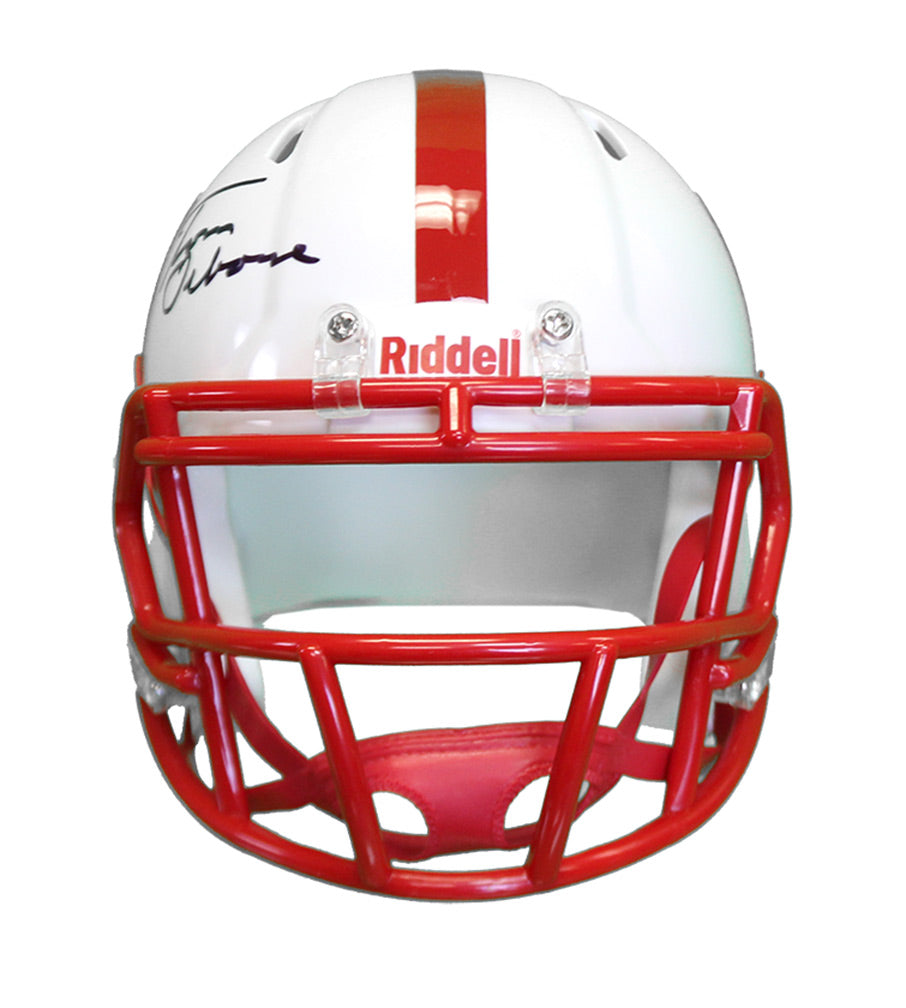 Tom Osborne Autographed Huskers Speed Mini Helmet