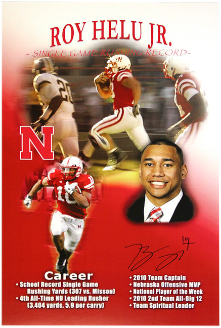 Roy Helu Autographed Career Print