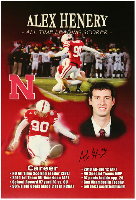 Alex Henery Autographed Career Print