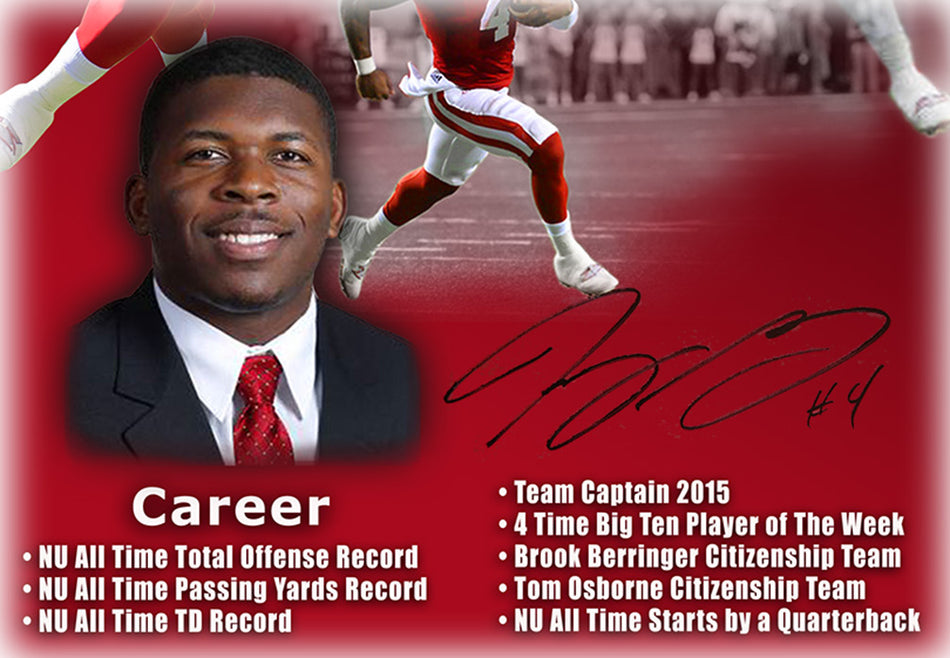 Tommy Armstrong Jr. Autographed Career Print