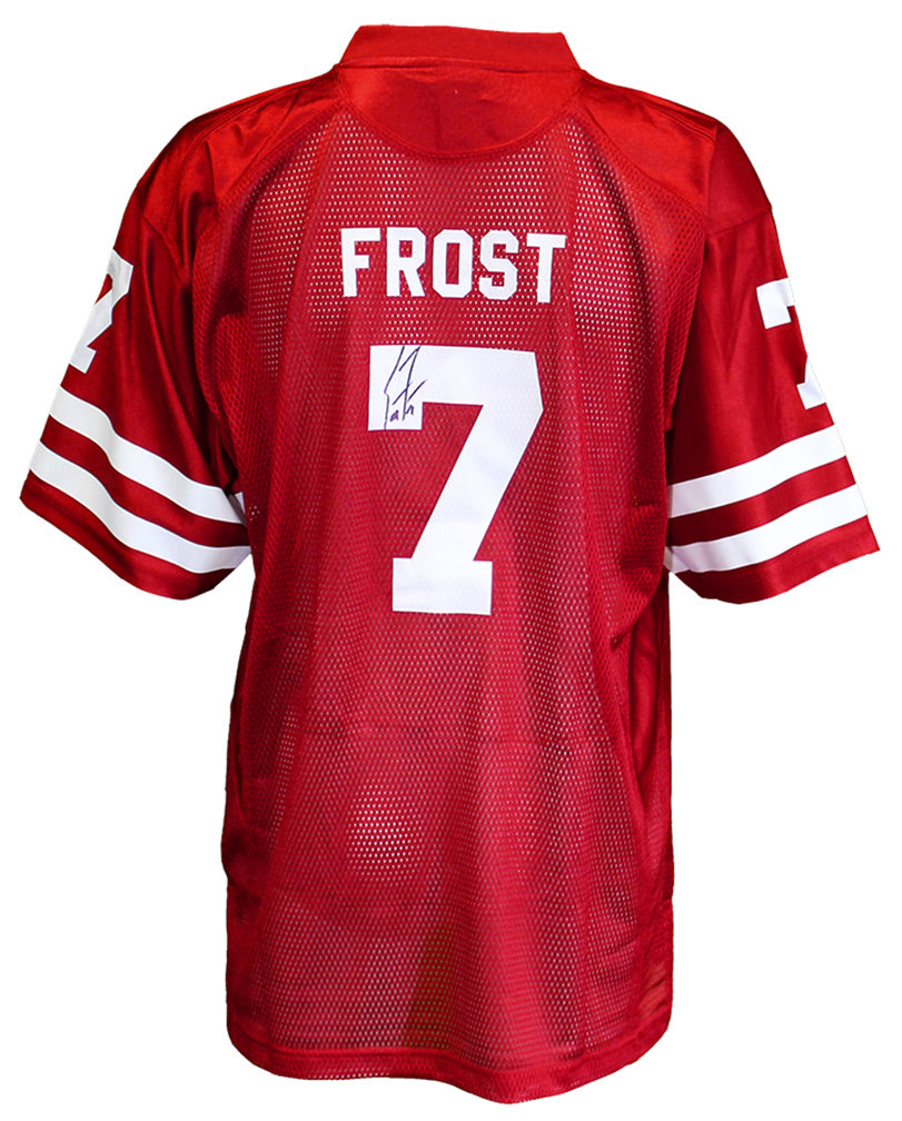 Coach Frost Autographed Nebraska Home Game Adidas Jersey