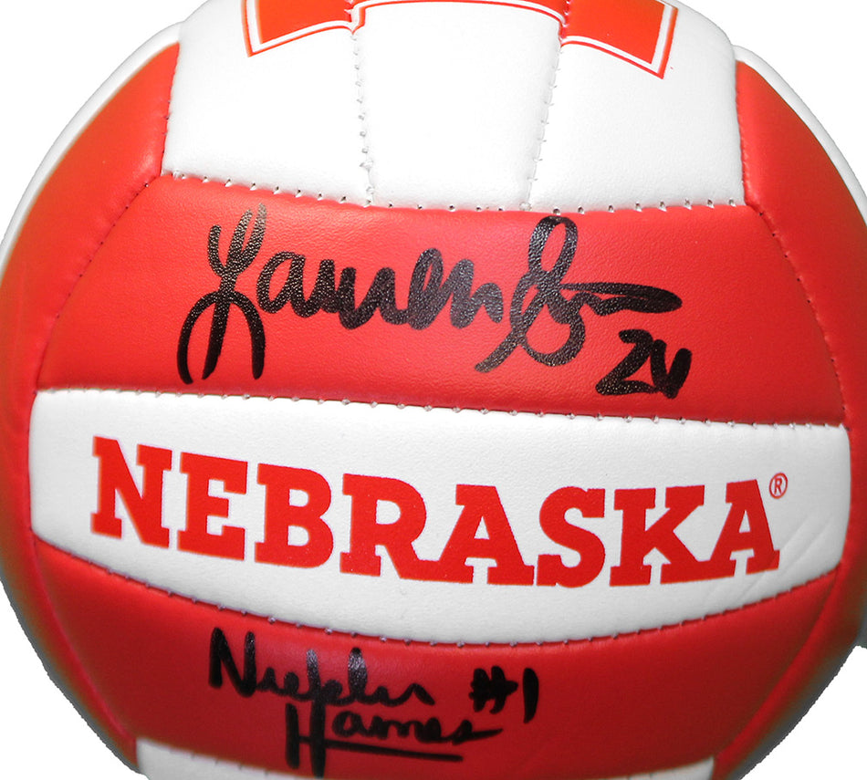 Stivrins N Hames Autographed Mini Huskers Volleyball