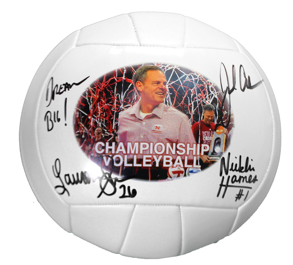 Cook Stivrins N Hames Autographed Nebraska Championship Volleyball