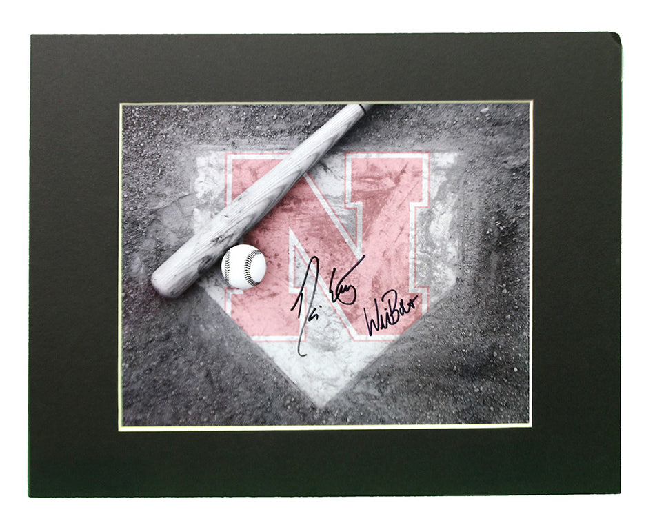 Bolt and Erstad Autographed Husker Home Plate Print