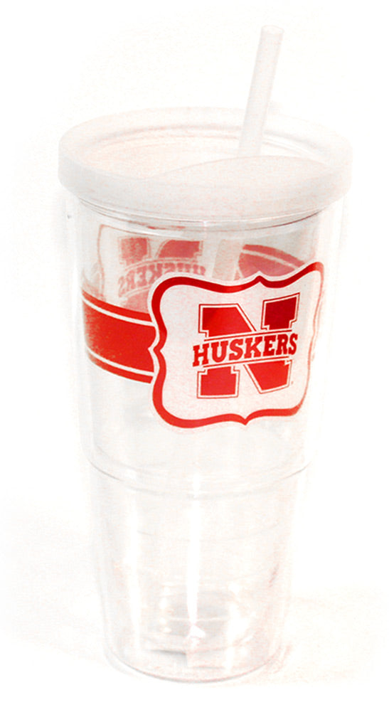 N Huskers Tailgate Tumbler with Straw