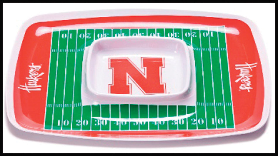 Nebraska Football Field Melamine Chip & Dip Tray