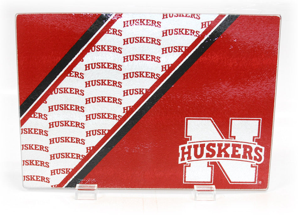 Huskers Glass Cutting Board
