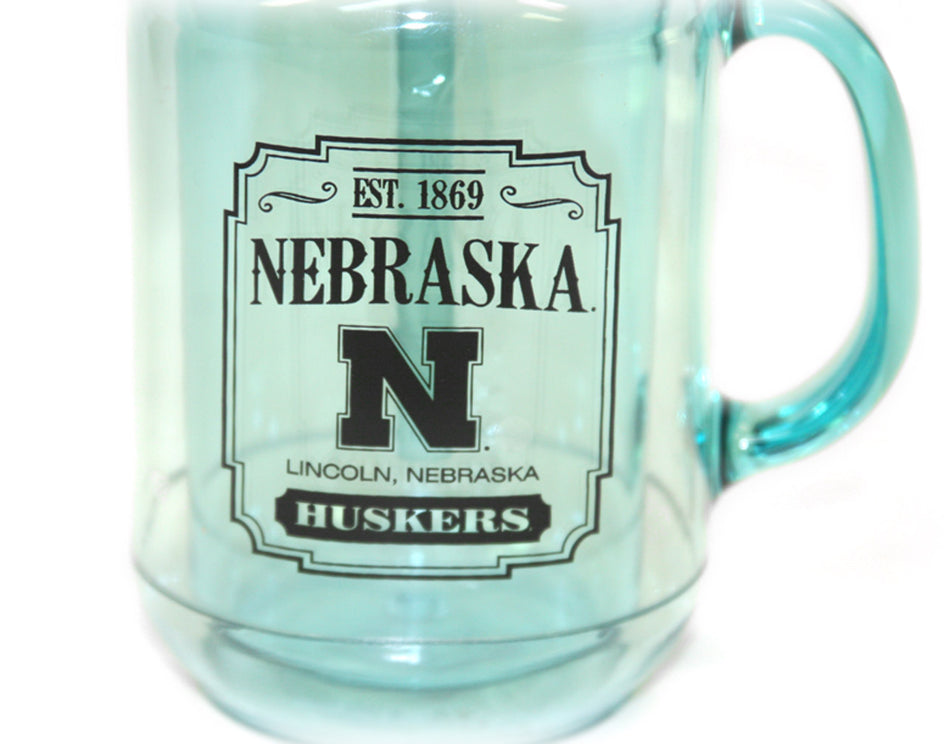 Husker Plastic Mason Jar w Straw