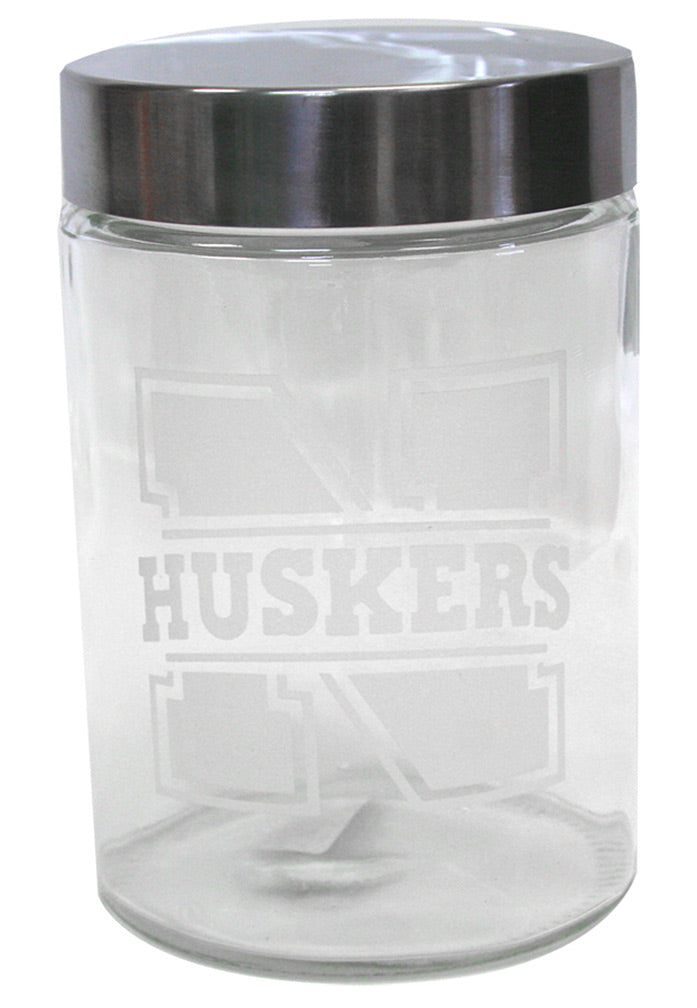 N Logo Glass Kitchen Canister