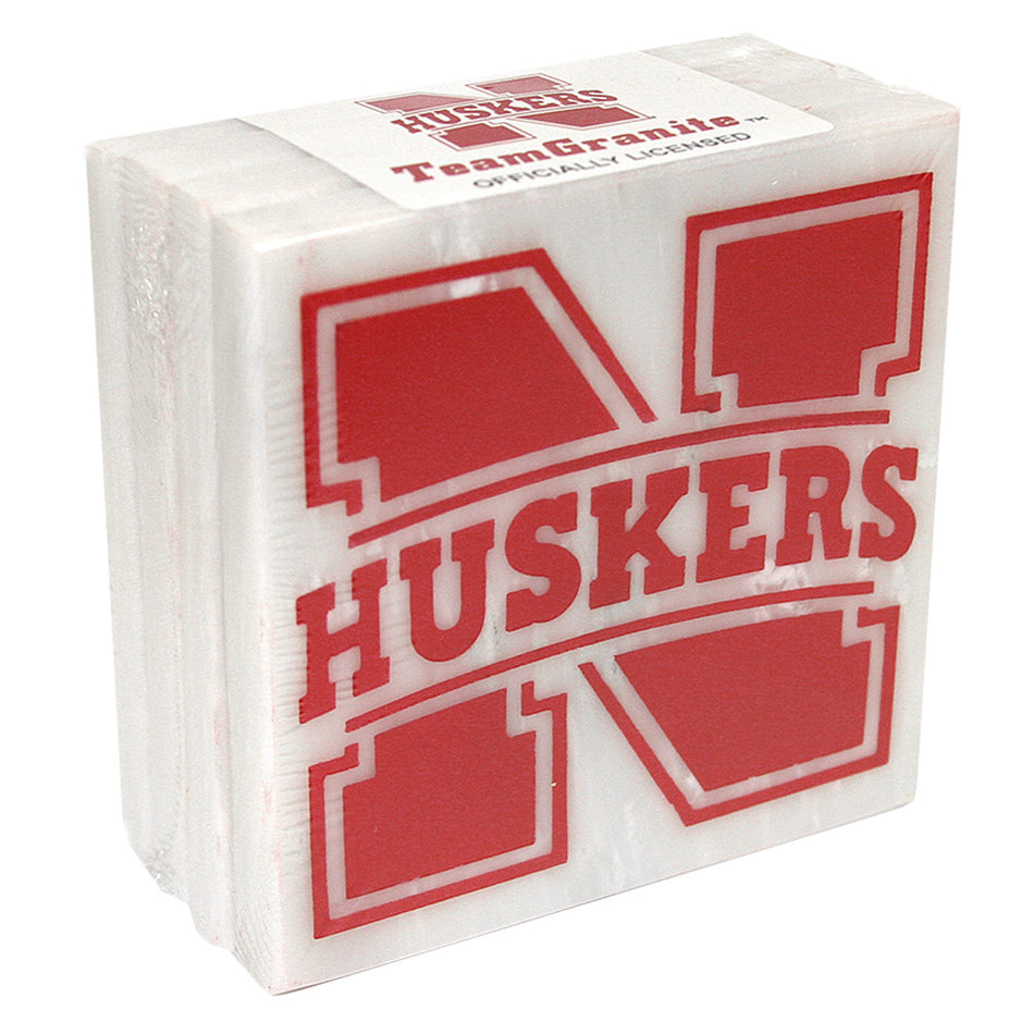 Marble 4 Set N Huskers Coasters