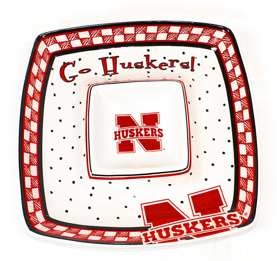Go Huskers Polka Dot Chip N Dip