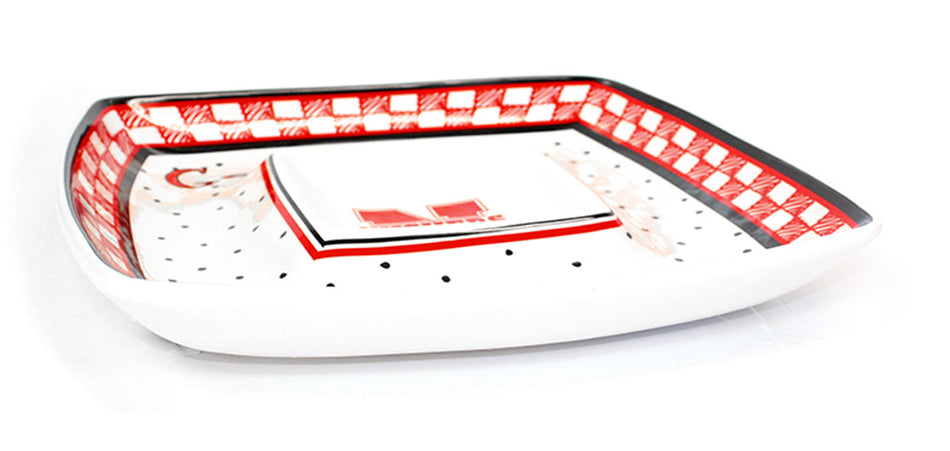 Go Huskers Polka Dot Chip N Dip