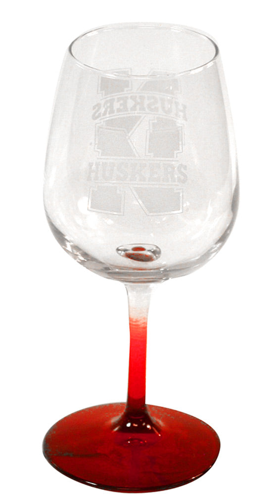 Nebraska Red Stem 12 Oz Wine Glass