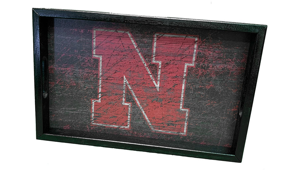 Nebraska Huskers Wood Serving Tray