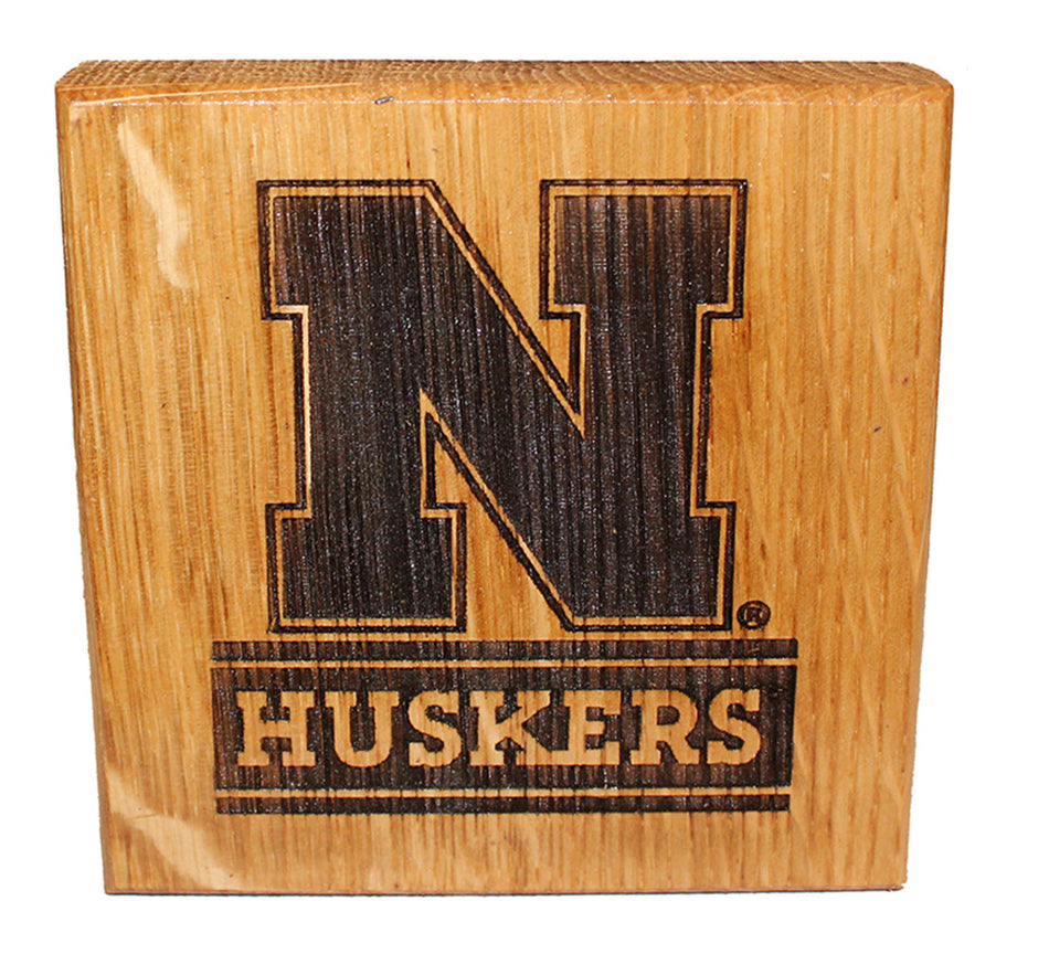 N Huskers 4 Pack Bottle Opener Coaster Set